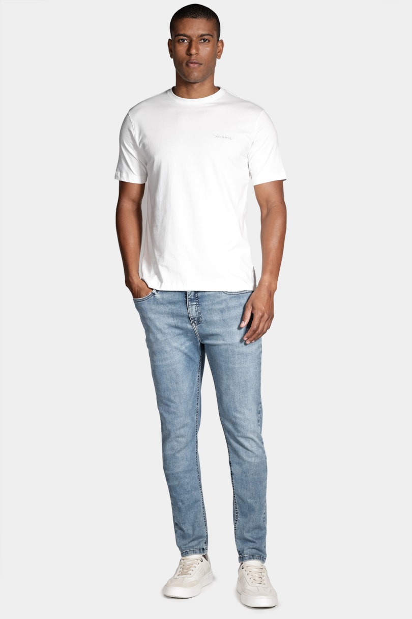 Calça Jeans Skinny Power Destroyer Dirty Azul Médio