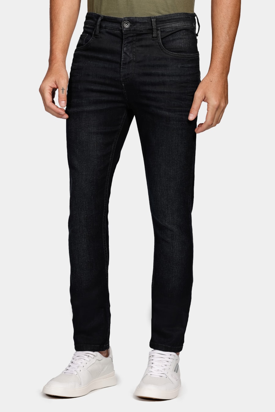 Calça Jeans Skinny Red Black Resinado Preto — foto 1 de 5