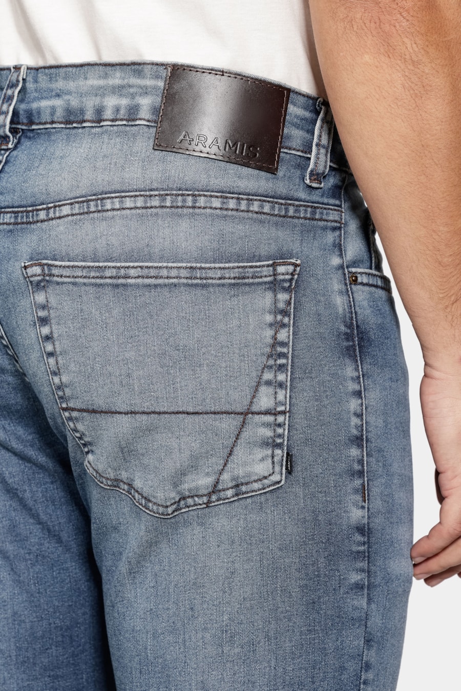 Calça Jeans Skinny Vintage Stonada Azul Medio — foto 4 de 6