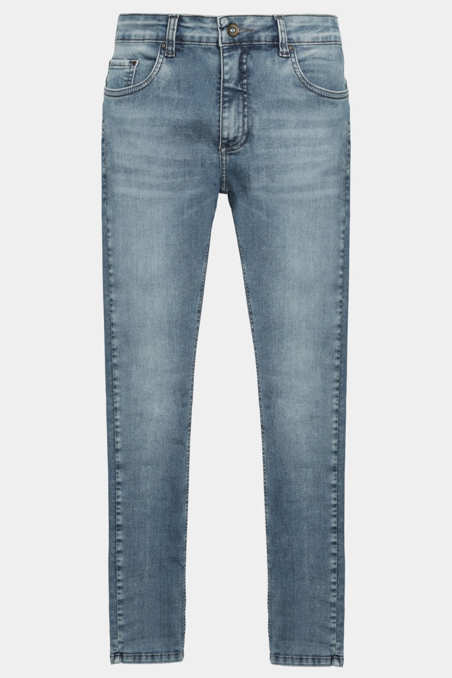 Calça Jeans Skinny Vintage Stonada Azul Medio — foto 6 de 6