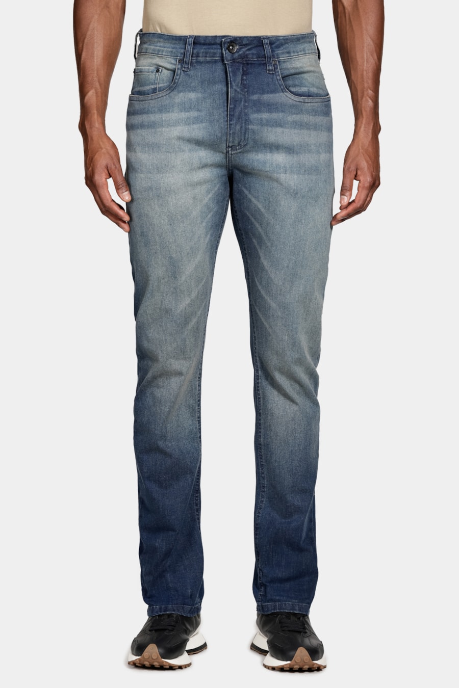 Calça Jeans Slim Ayla Used Azul Escuro — foto 1 de 6