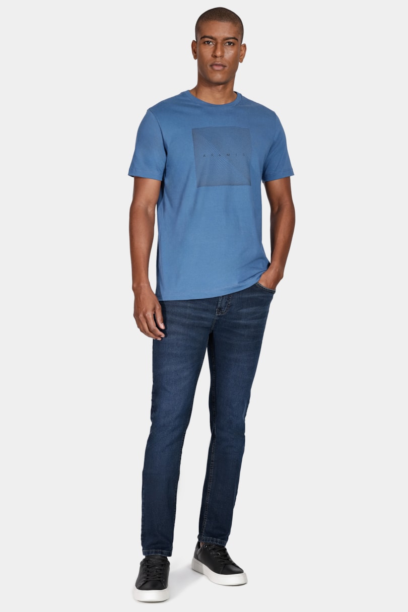 Calça Jeans Slim Azul
