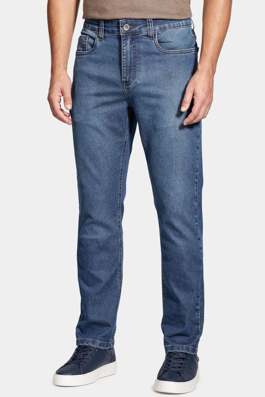Calça Jeans Slim Azul Escuro Azul Escuro — foto 1 de 6