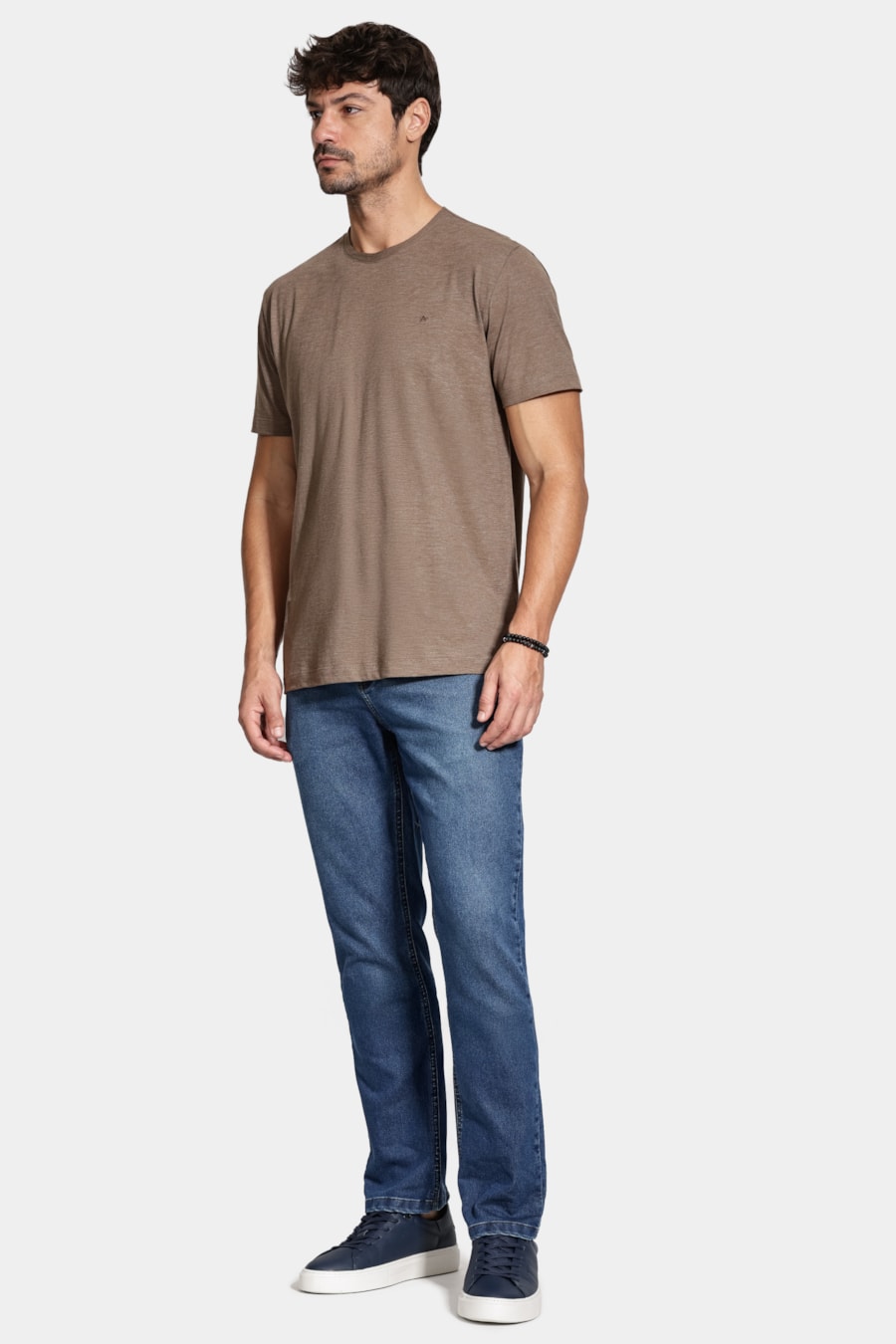 Calça Jeans Slim Azul Escuro Azul Escuro — foto 2 de 6