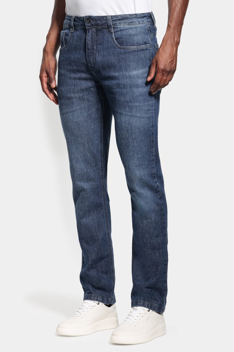 Calça Jeans Slim Azul Medio