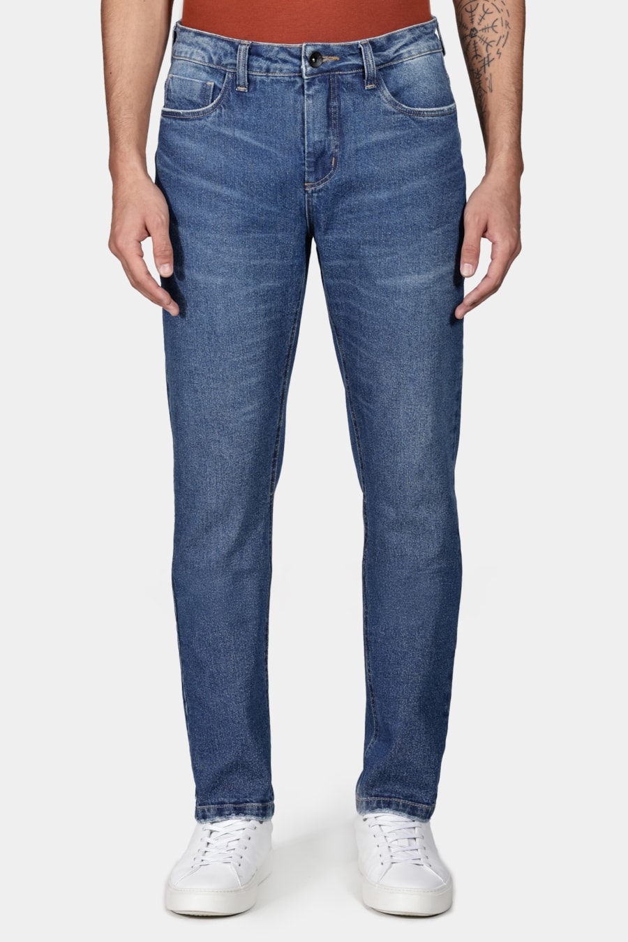 Calça Jeans Slim Azul Médio — foto 1 de 6