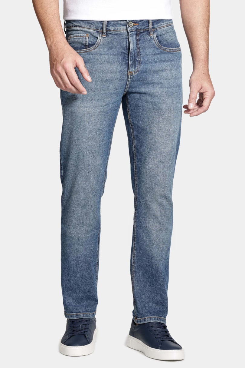 Calça Jeans Slim Azul Medio