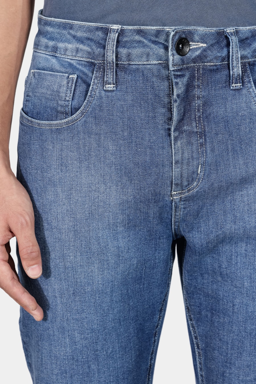 Calça Jeans Slim Azul Médio — foto 3 de 6