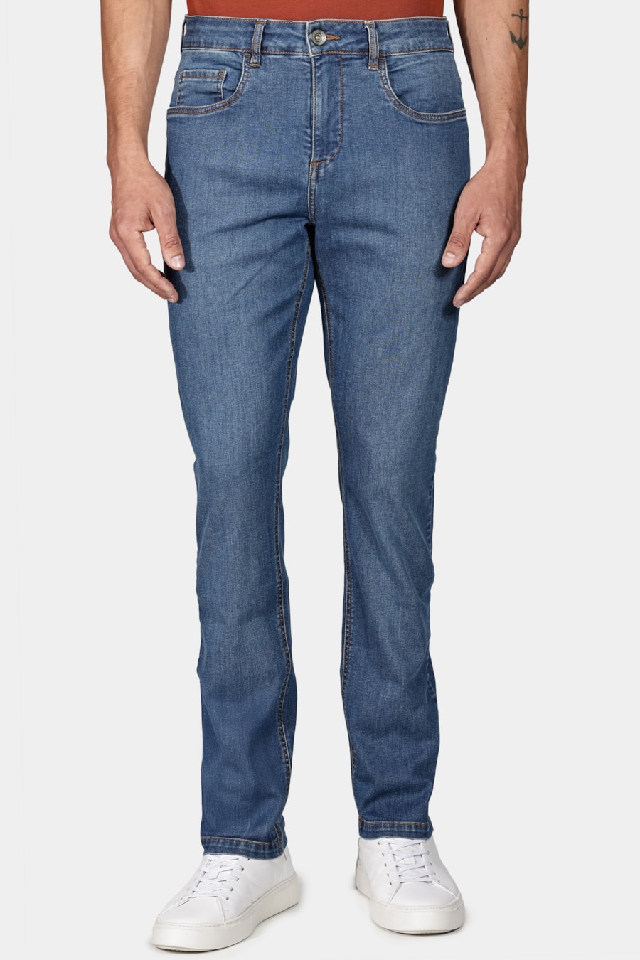 Calça Jeans Slim Azul Médio — foto 1 de 5