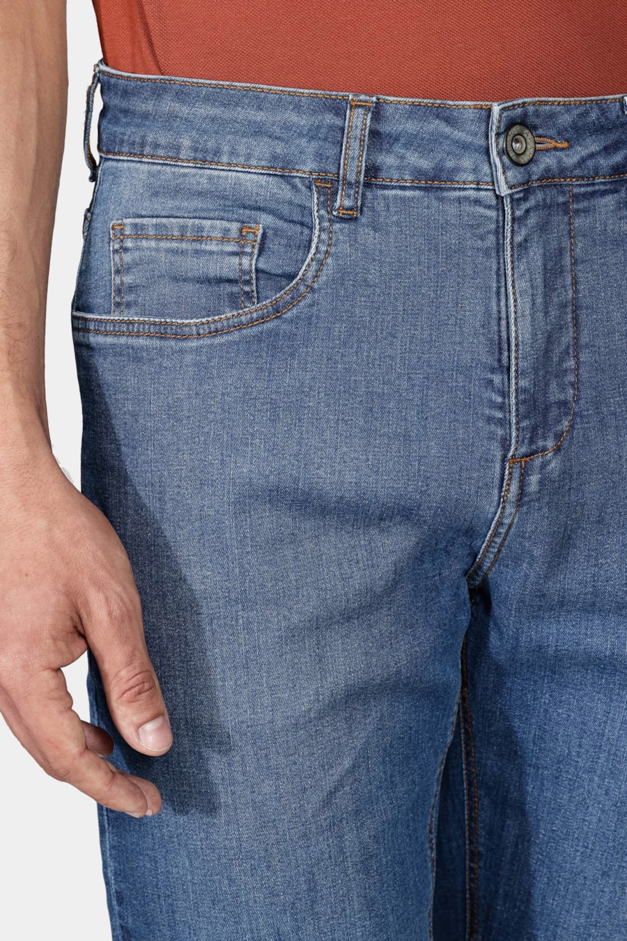 Calça Jeans Slim Azul Médio — foto 3 de 5