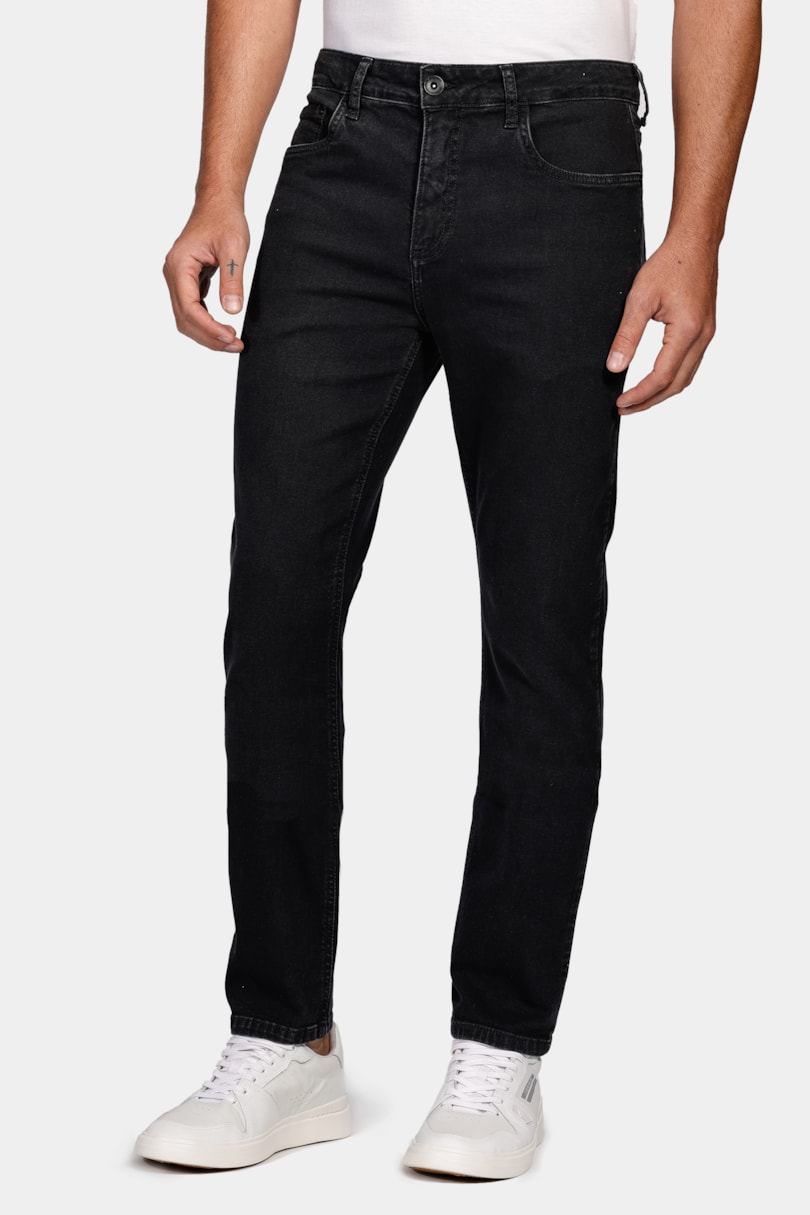 Calça Jeans Slim Black Estonada Preto