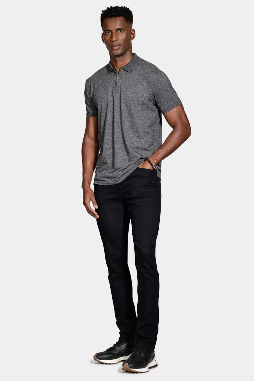 Calça Jeans Slim Black Kombat Preto