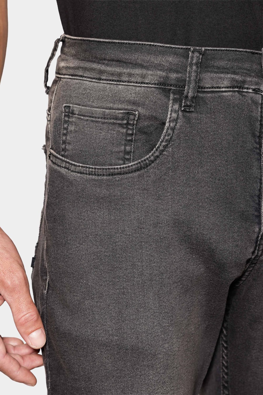 Calça Jeans Slim Black Stonado Preto — foto 3 de 6
