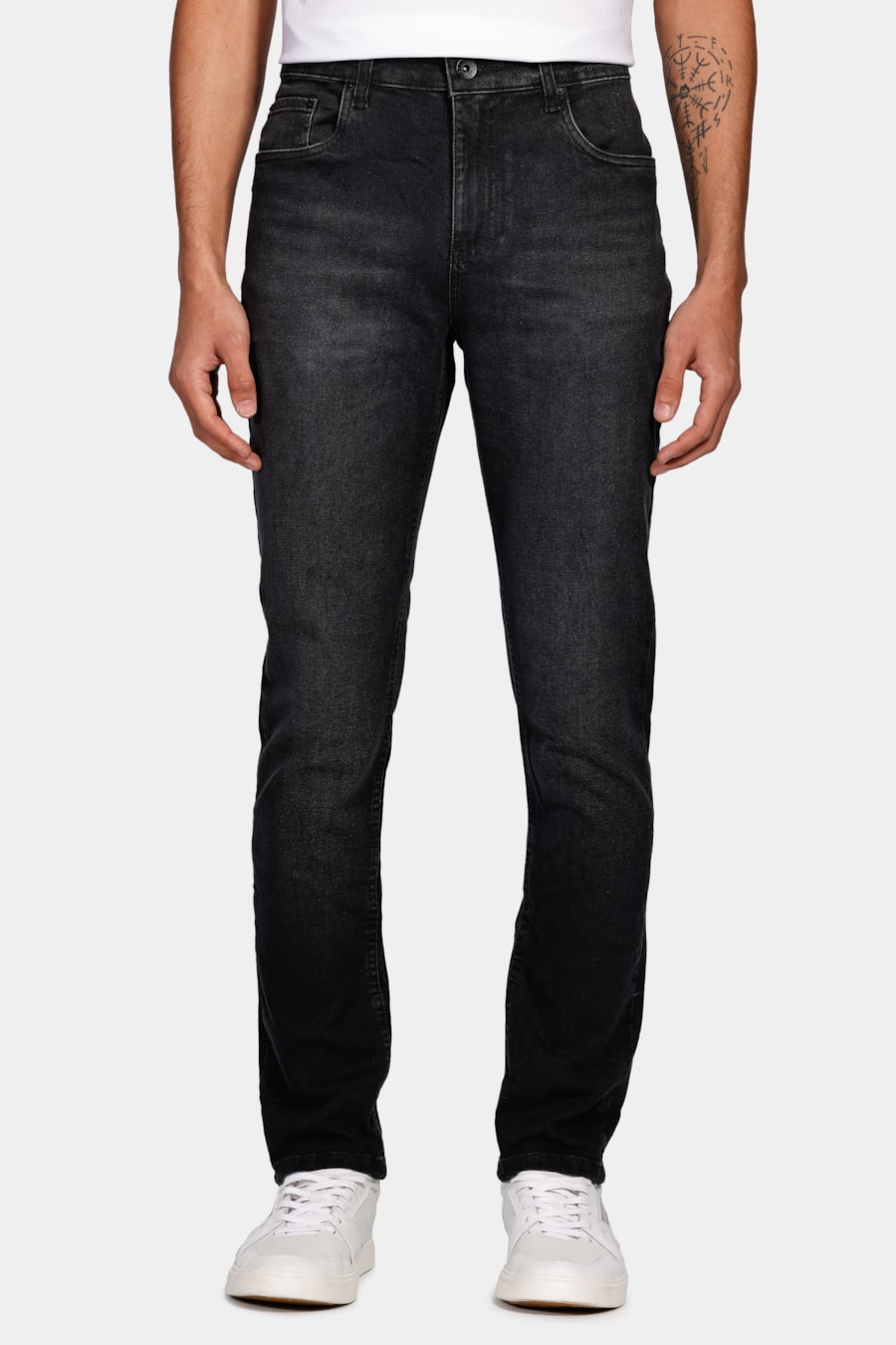 Calça Jeans Slim Blak Black Estonada Preto — foto 1 de 5