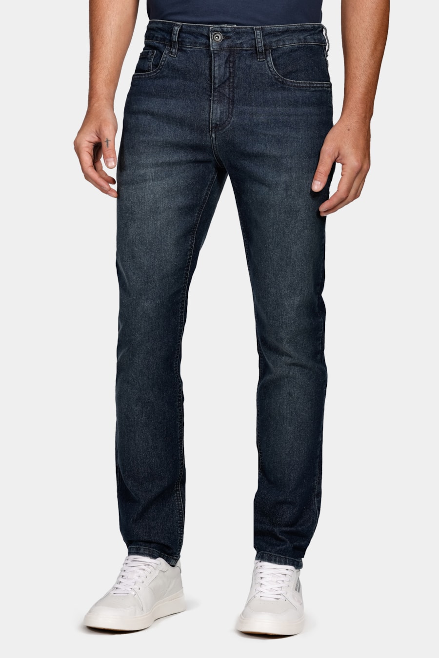 Calça Jeans Slim Blue Estone Escura Azul Escuro — foto 1 de 5
