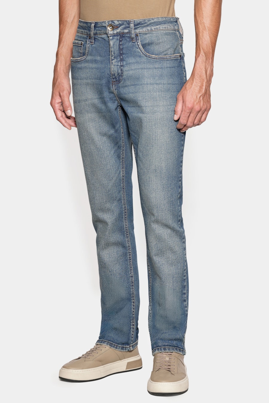 Calça Jeans Slim Blue Sobretinta Azul Medio — foto 1 de 6