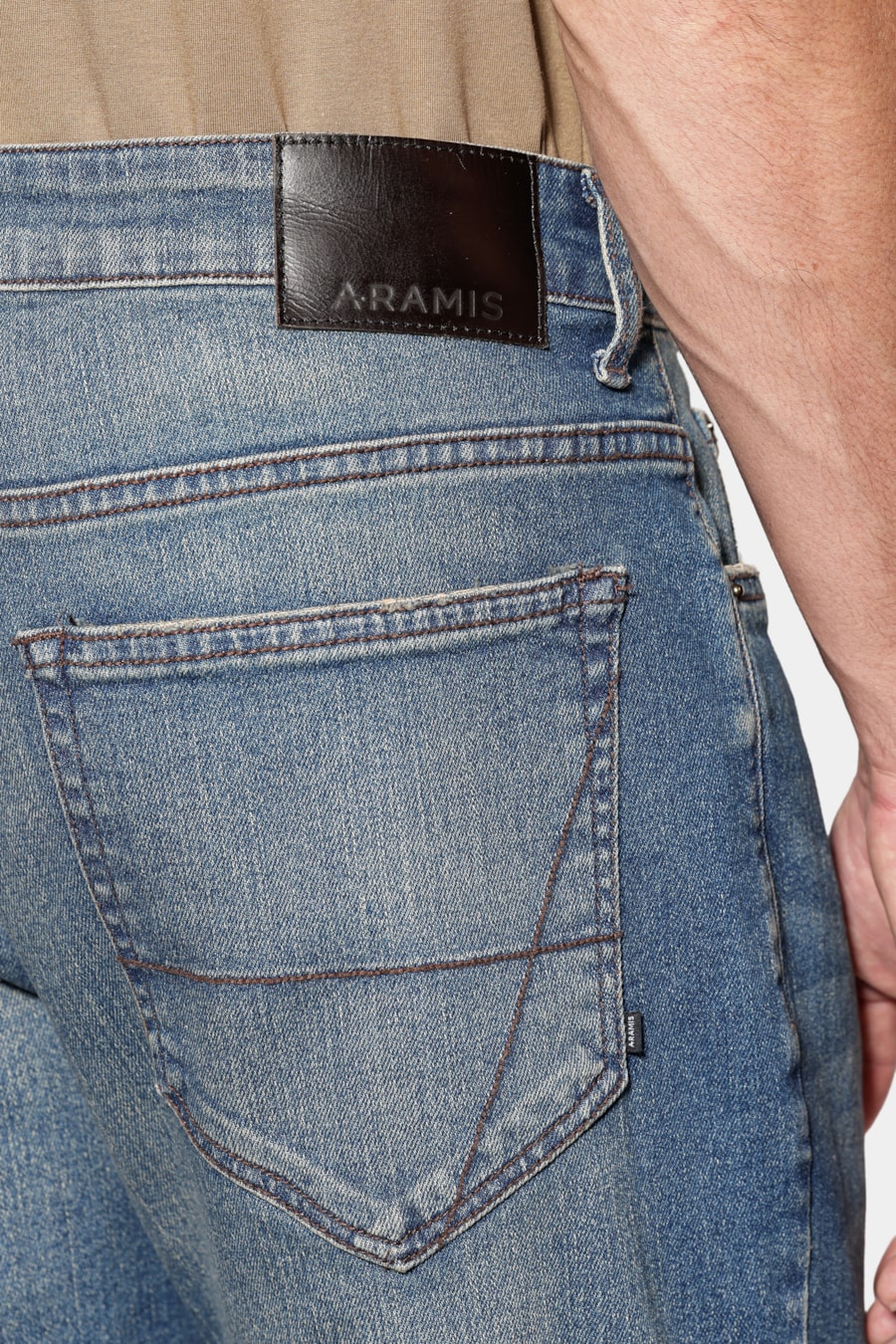Calça Jeans Slim Blue Sobretinta Azul Medio — foto 4 de 6
