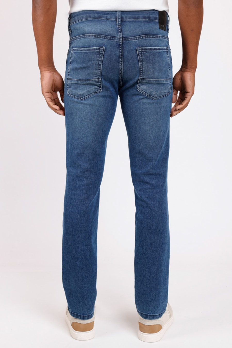 Calça Jeans Slim Blue Stonado Azul Escuro — foto 3 de 3