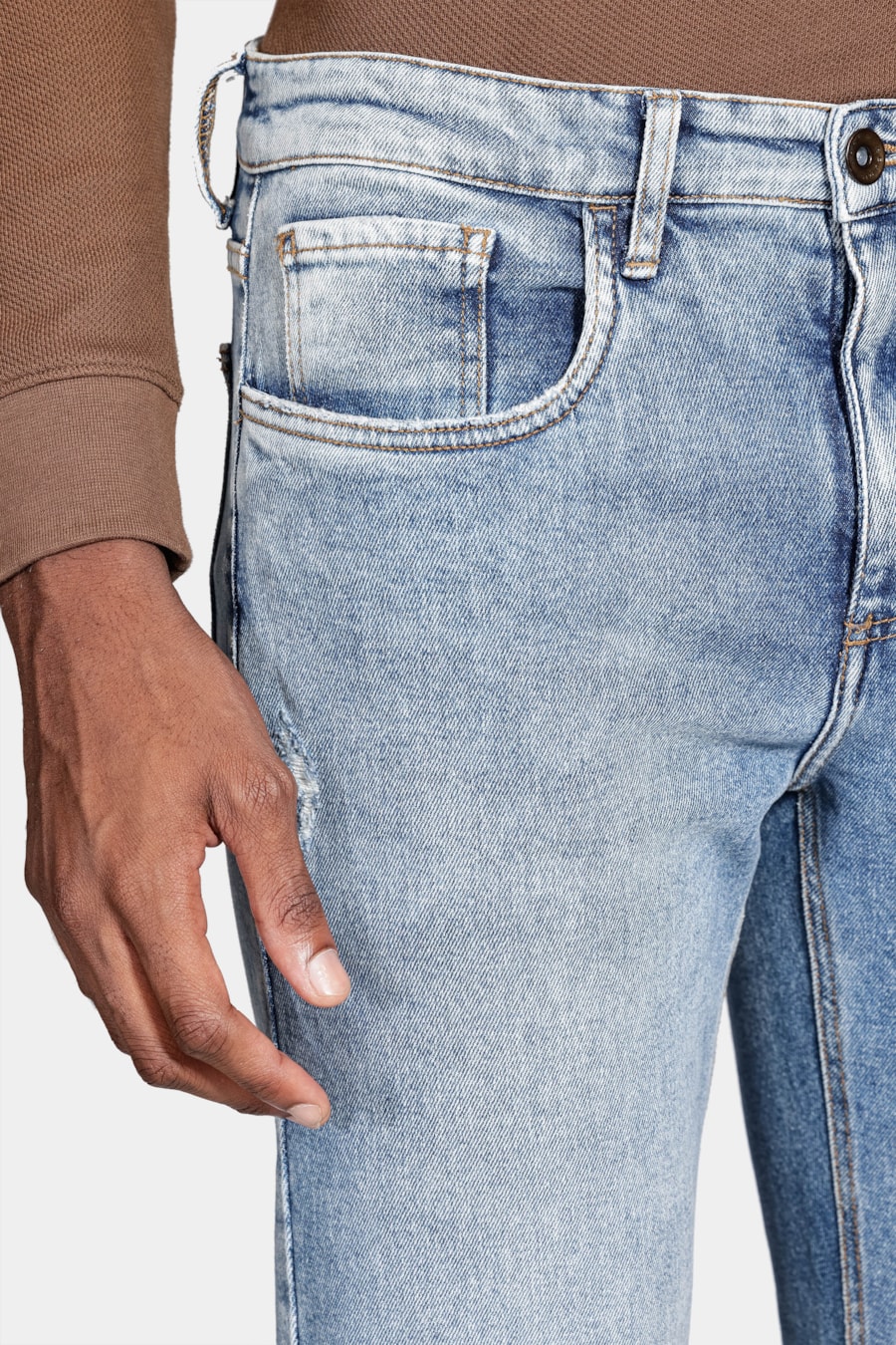 Calça Jeans Slim Blue Stone Eco Azul Médio — foto 3 de 5