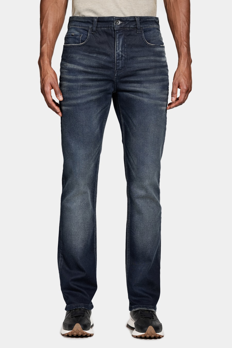 Calça Jeans Slim Comfort Jateada Azul Escuro — foto 1 de 6