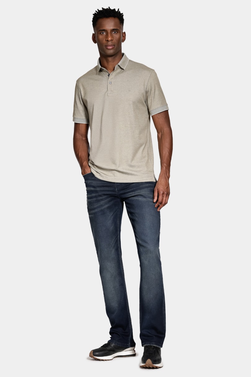 Calça Jeans Slim Comfort Jateada Azul Escuro