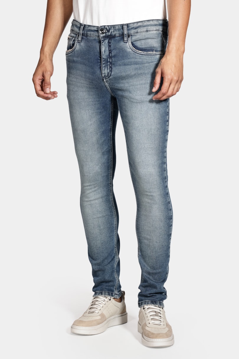 Calça Jeans Slim Comfort Vintage Azul Escuro
