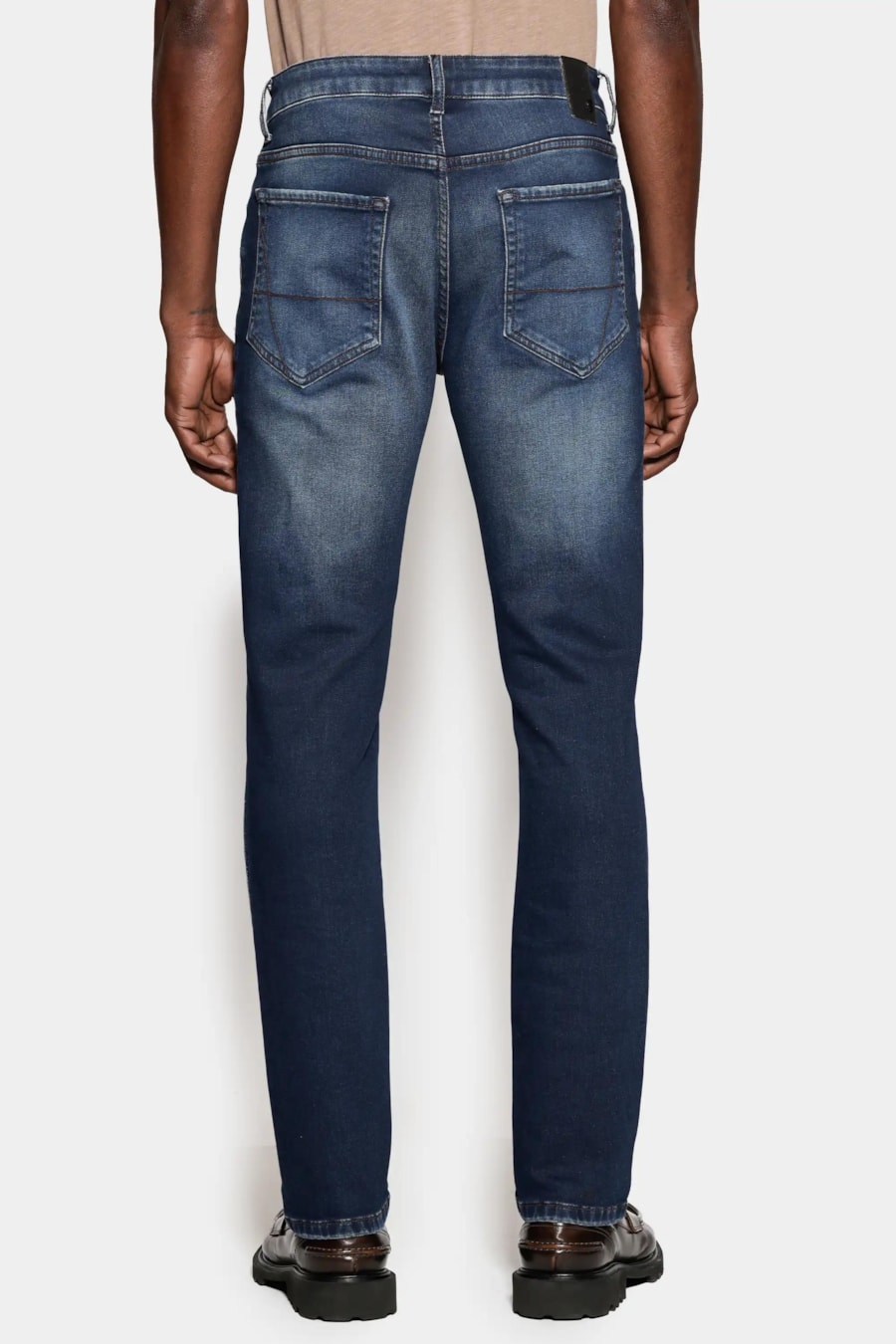 Calça Jeans Slim Comfort Vintage Azul Escuro — foto 5 de 6