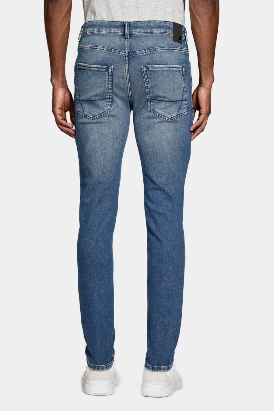 Calça Jeans Slim Comfort Vintage Azul Medio — foto 5 de 6