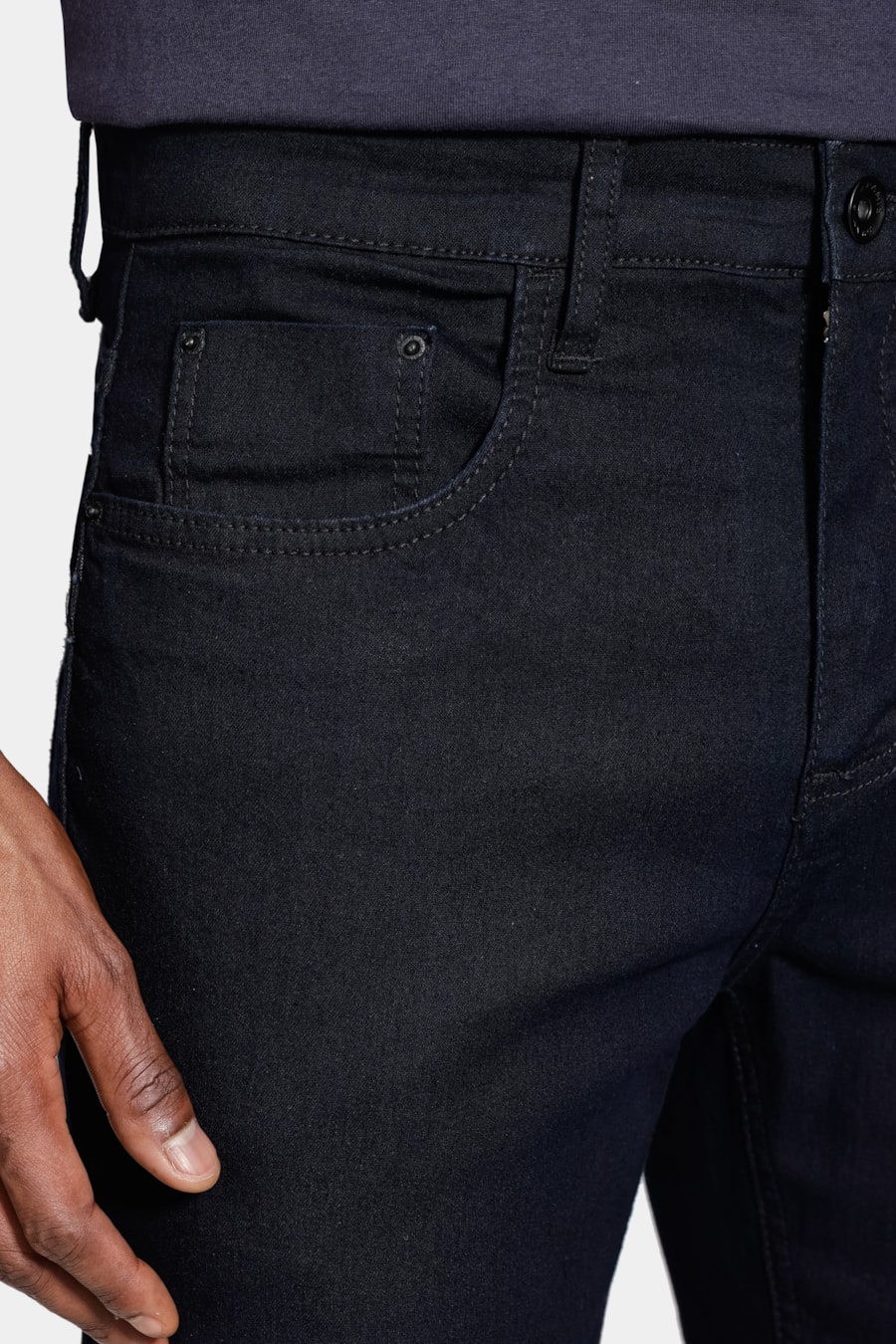 Calça Jeans Slim Dark Blue Azul Escuro — foto 3 de 6