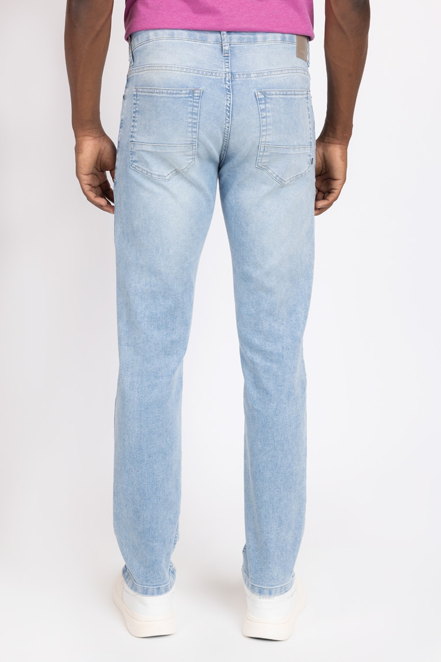 Calça Jeans Slim Delavè Azul Claro — foto 3 de 3