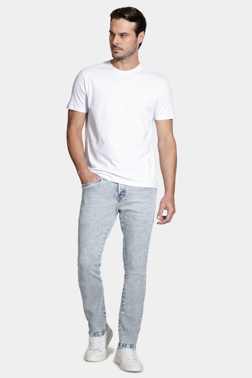 Calça Jeans Slim Delave Delave
