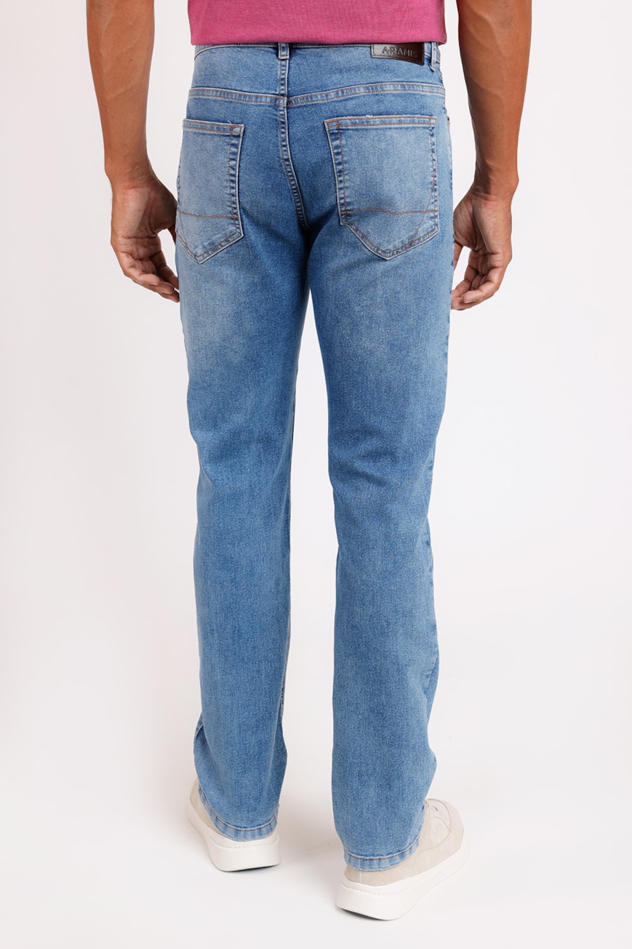 Calça Jeans Slim Delavé Sky Azul Claro — foto 3 de 3