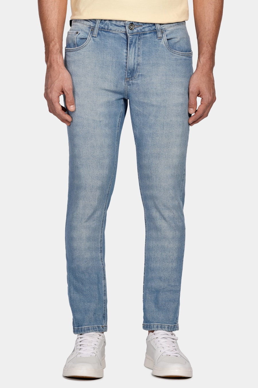 Calça Jeans Slim Destroyer Claro Azul Claro — foto 1 de 5