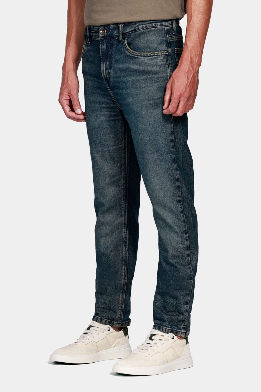 Calça Jeans Slim Eco Dirty Escura Azul Escuro — foto 1 de 5