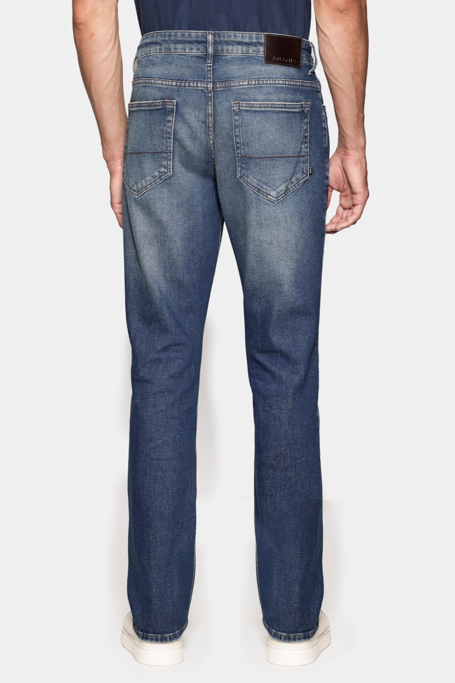 Calça Jeans Slim Escura Stone Azul Escuro — foto 5 de 6