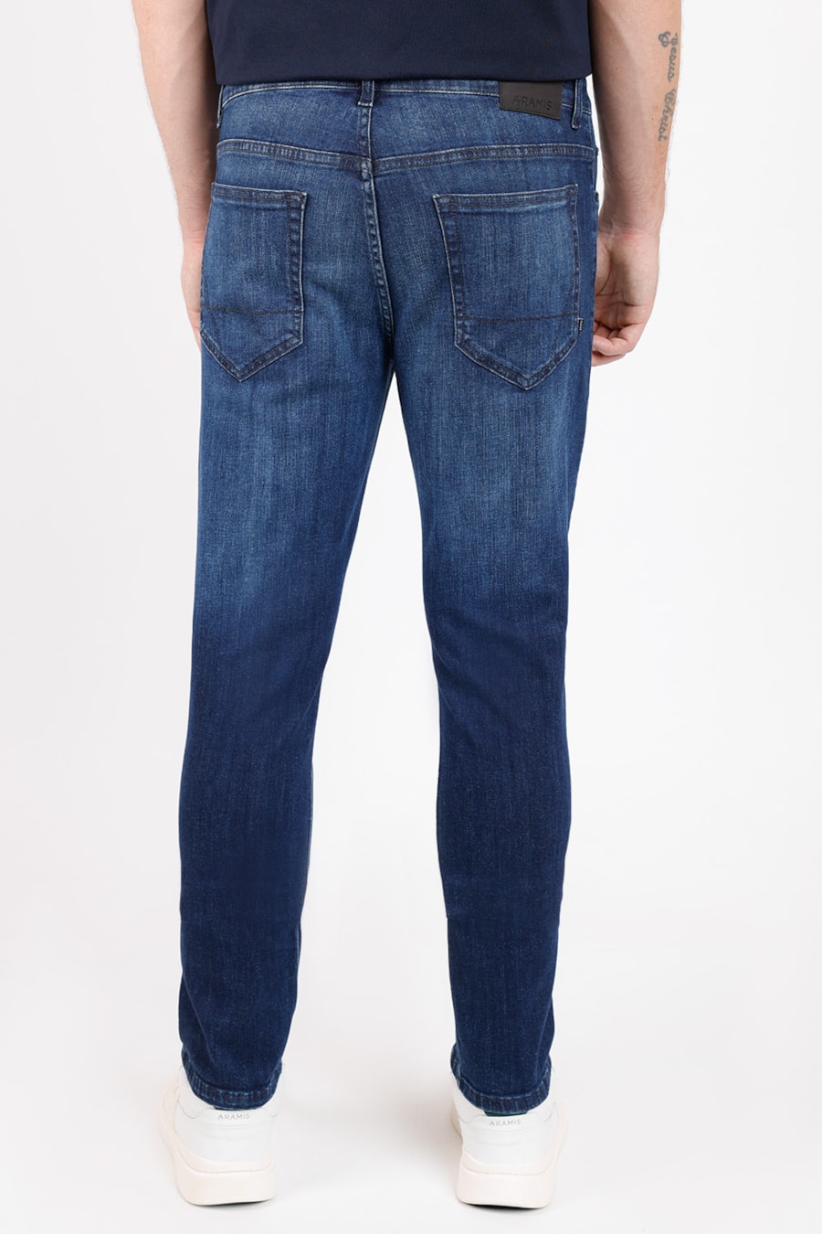Calça Jeans Slim Escuro Azul Escuro — foto 3 de 3