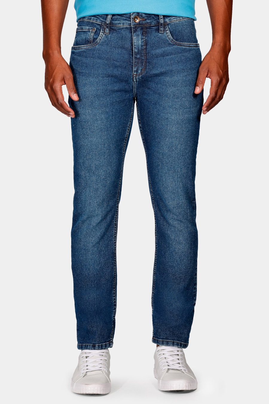 Calça Jeans Slim Esp. Blue Intense Azul Médio — foto 1 de 5