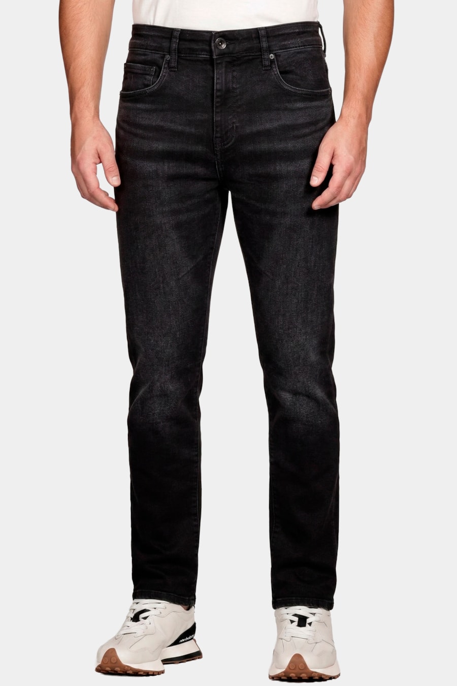 Calça Jeans Slim Especial Knit Preto — foto 1 de 6