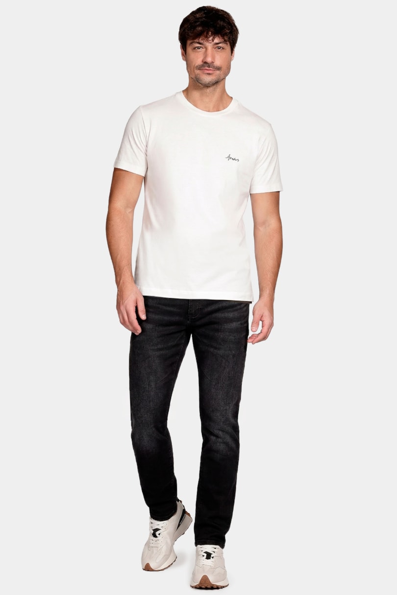 Calça Jeans Slim Especial Knit Preto