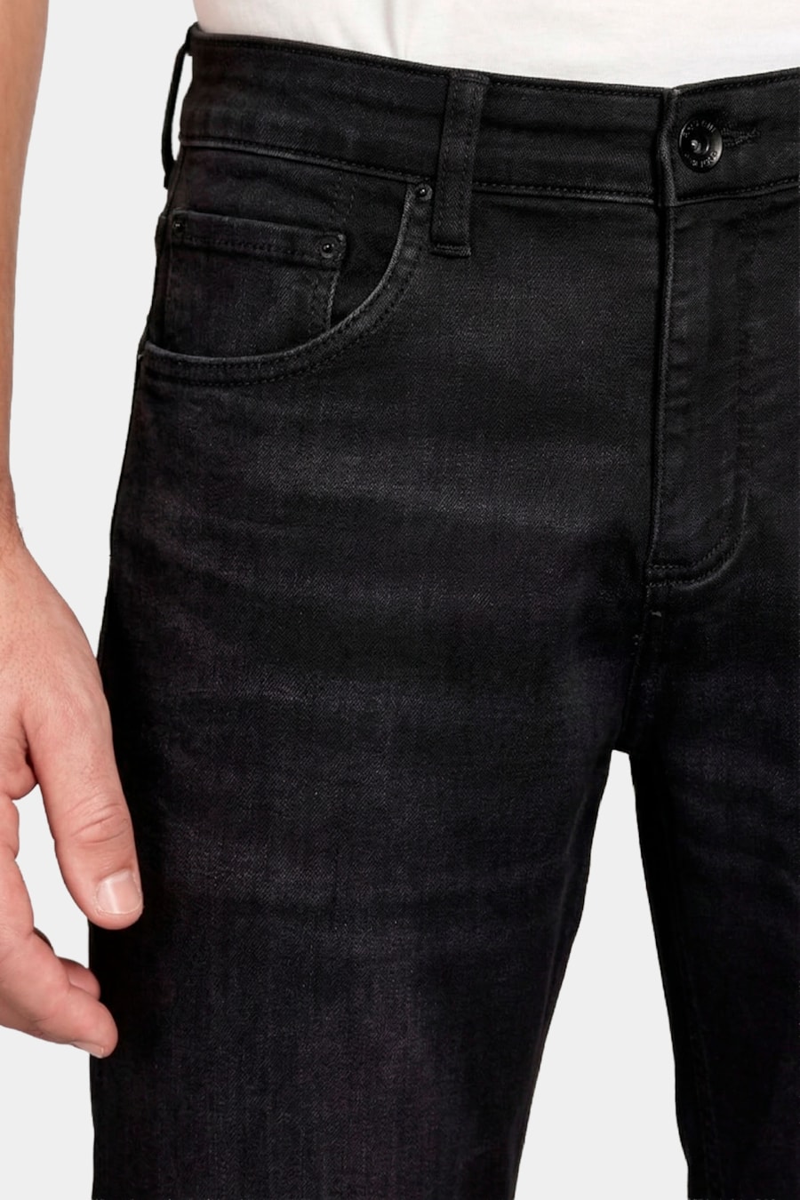 Calça Jeans Slim Especial Knit Preto — foto 3 de 6