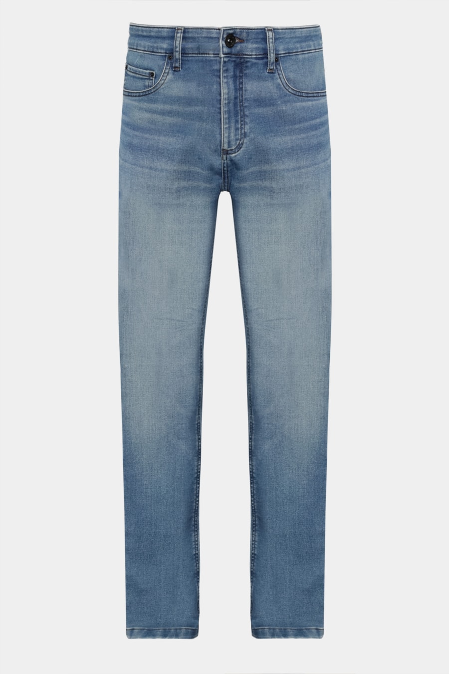Calça Jeans Slim Especial Knit Vintage Azul Medio — foto 6 de 6