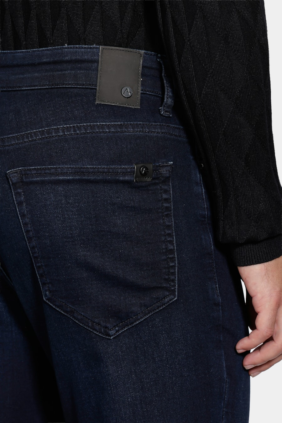 Calça Jeans Slim Especial Moletom Azul Escuro — foto 4 de 6