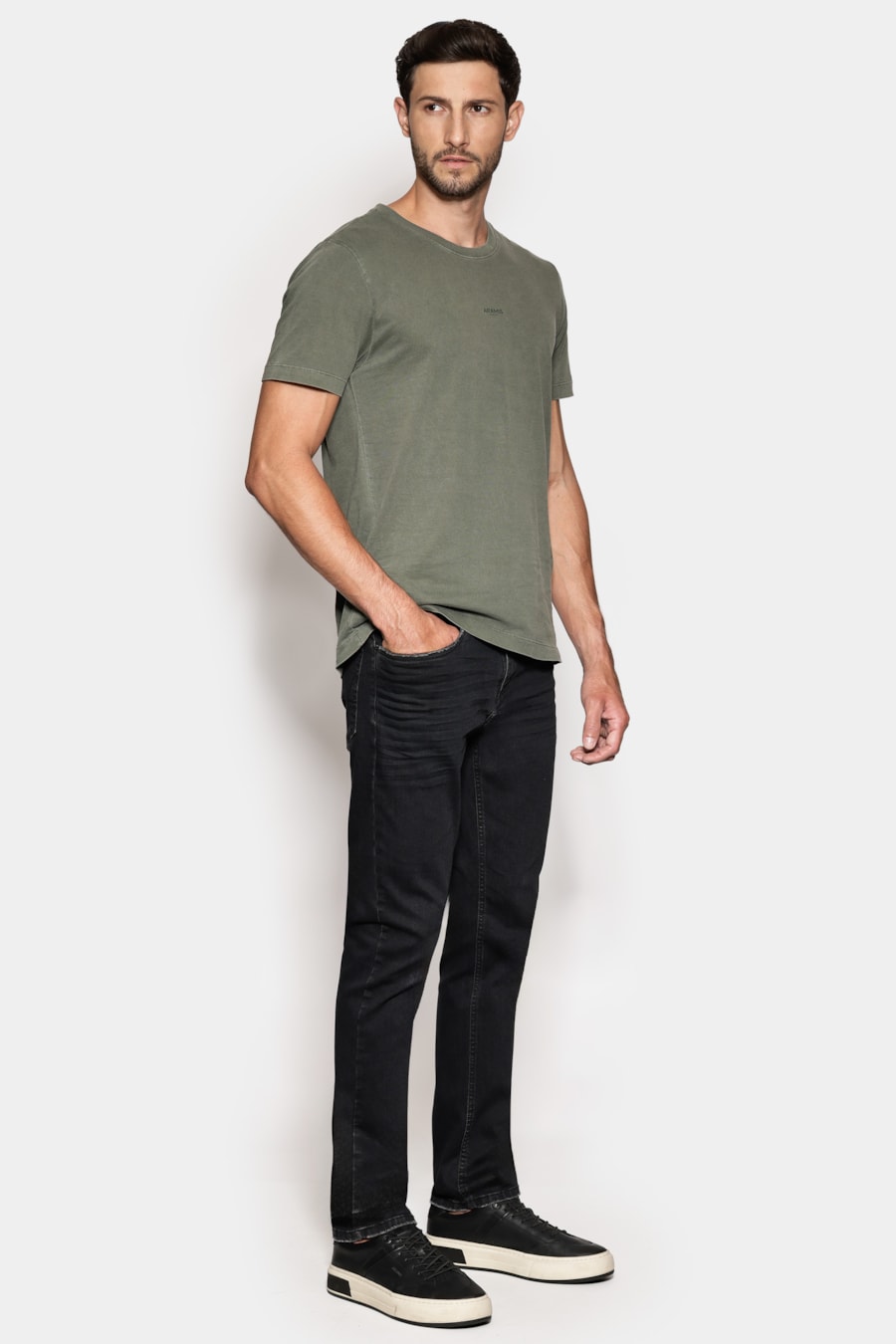 Calça Jeans Slim Flex And Dry Black Preto — foto 2 de 6