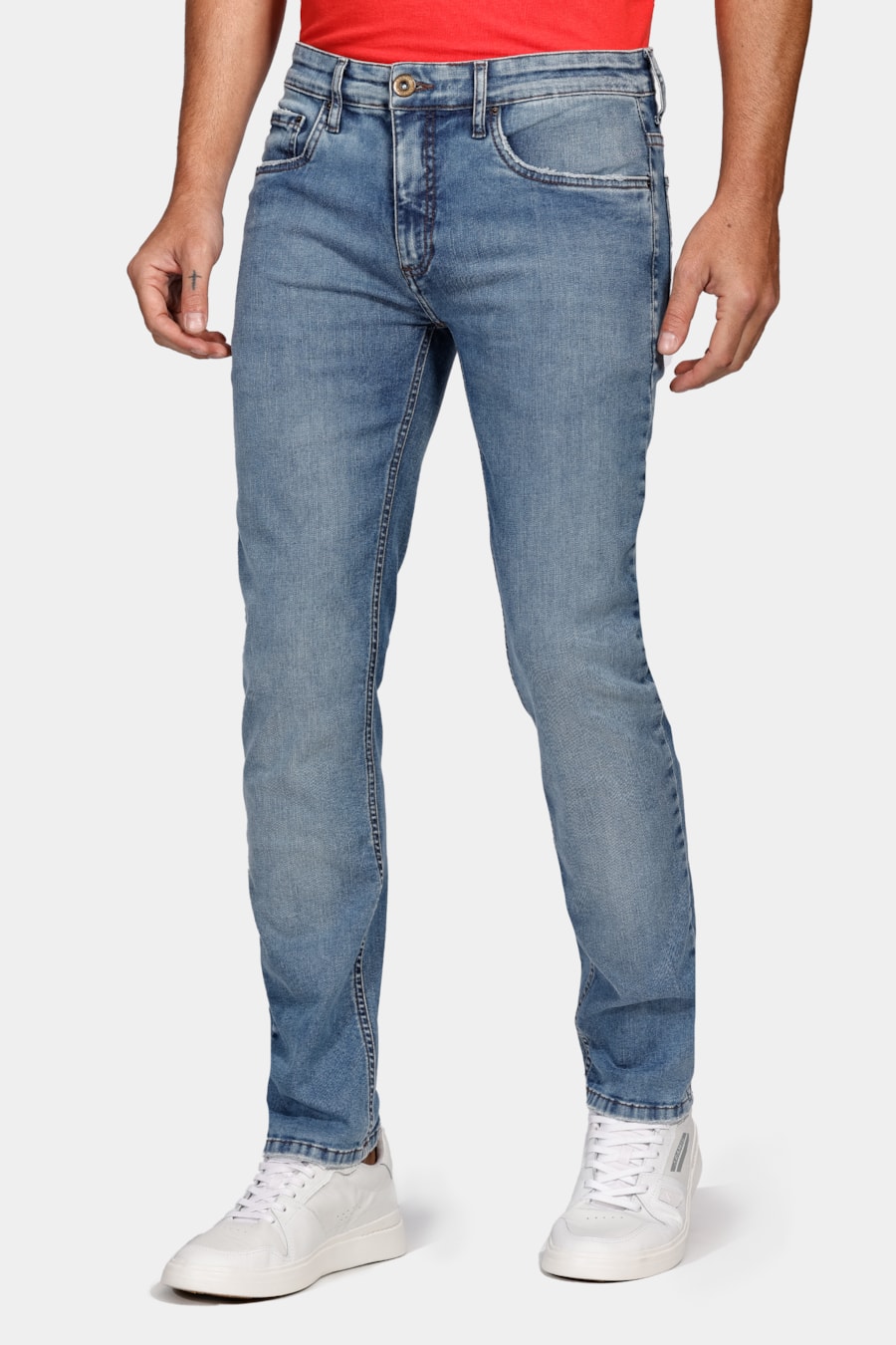 Calça Jeans Slim Flex And Dry Média Azul Médio — foto 1 de 5