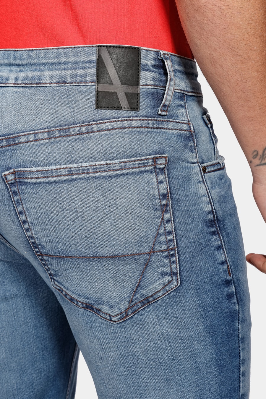 Calça Jeans Slim Flex And Dry Média Azul Médio — foto 4 de 5