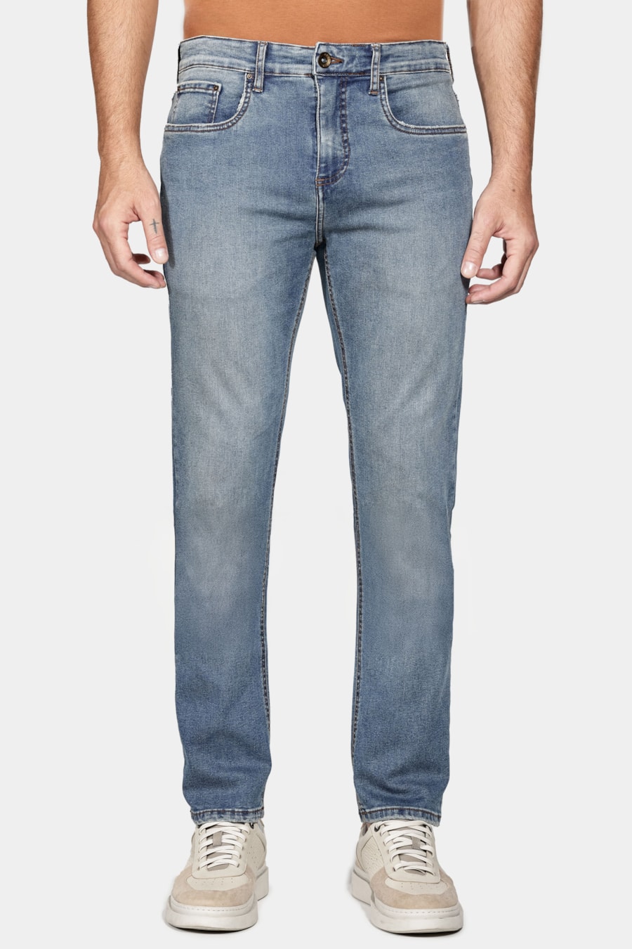 Calça Jeans Slim Flex And Dry Médio Azul Médio — foto 1 de 5