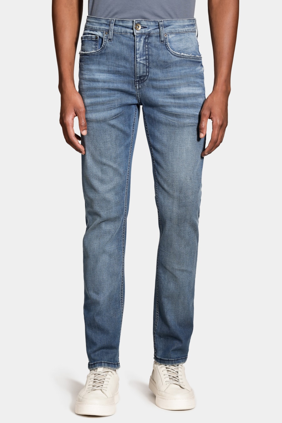 Calça Jeans Slim Flex And Dry Stone Azul Medio — foto 1 de 5