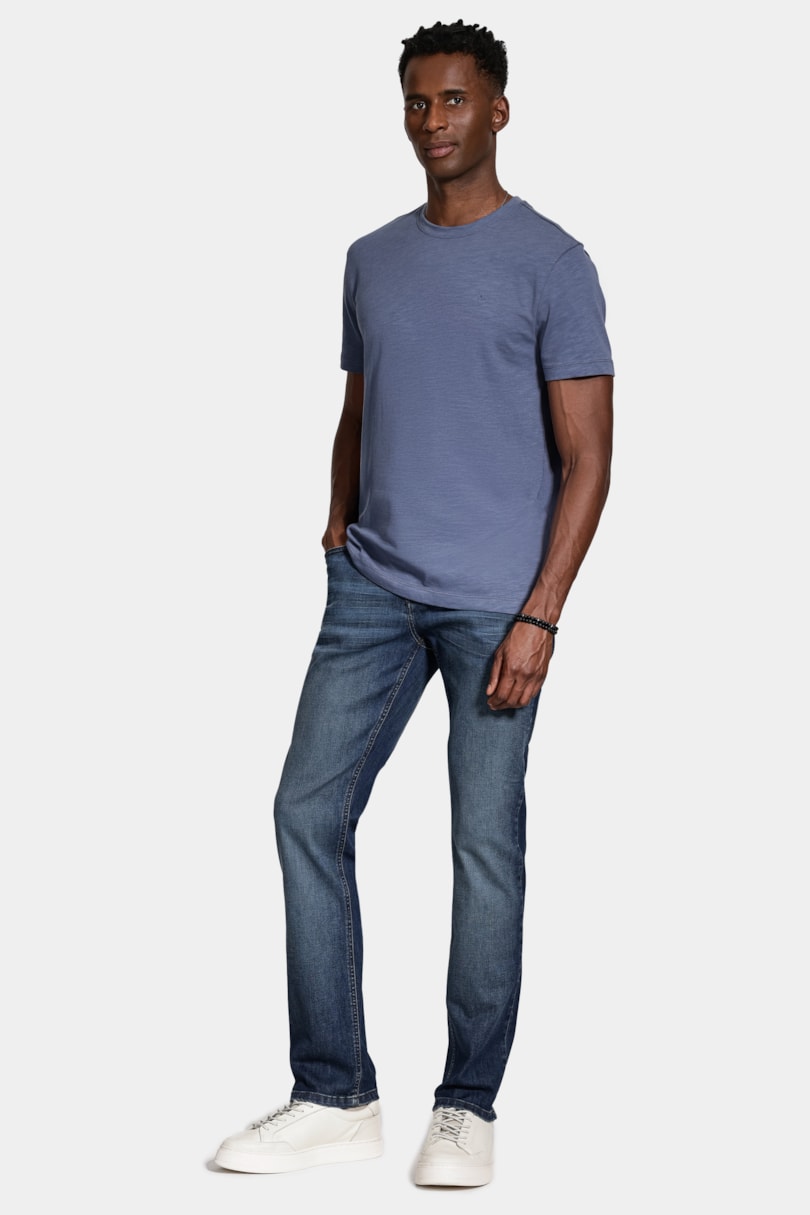 Calça Jeans Slim Flex Azul Escuro