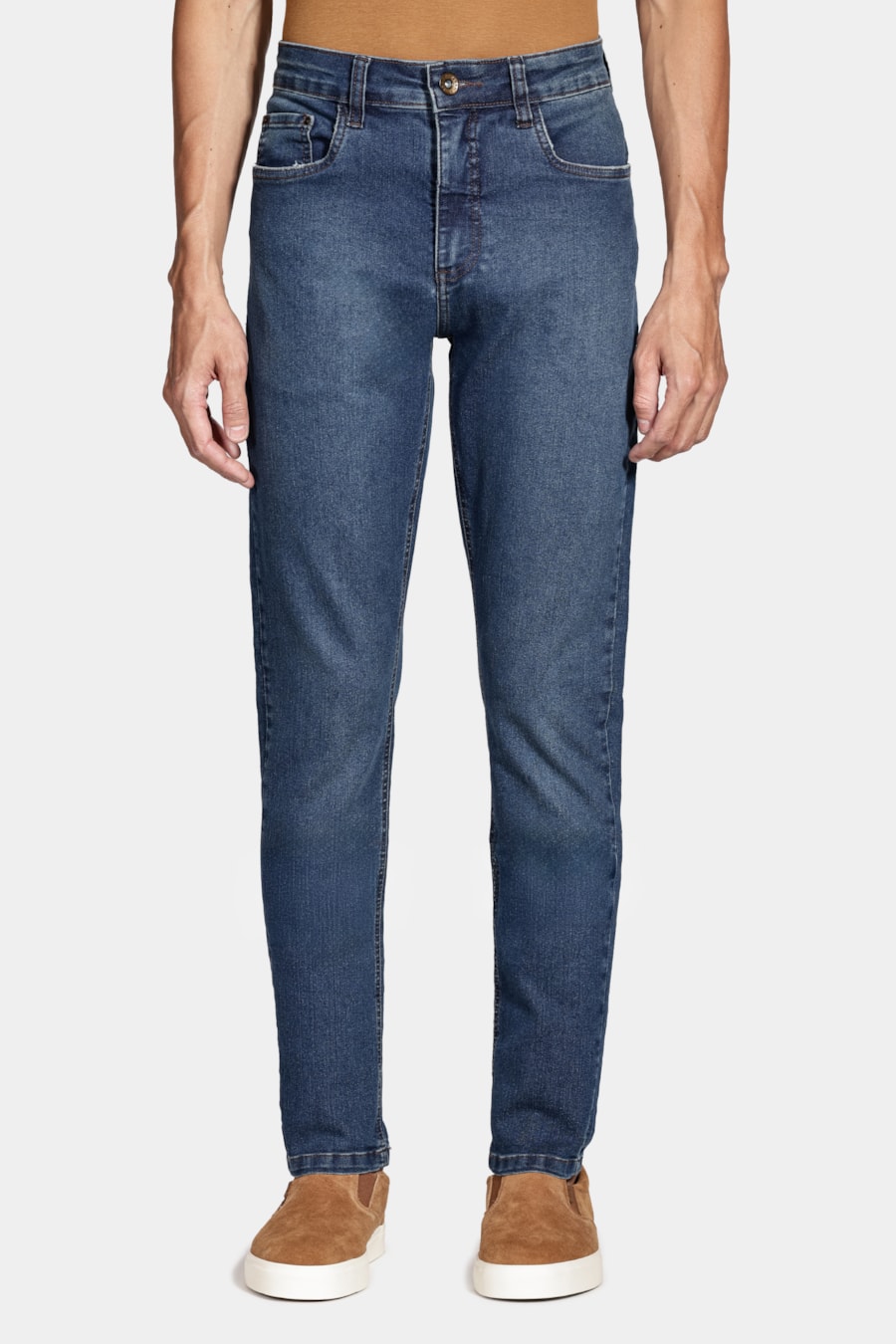 Calça Jeans Slim Intense Acetinada Azul Escuro — foto 1 de 5