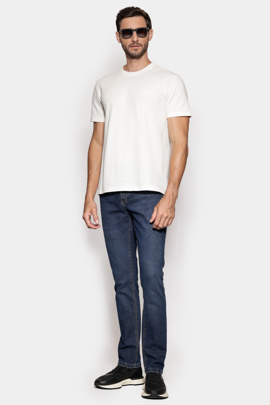 Calça Jeans Slim Intense Blue Azul Escuro — foto 2 de 6